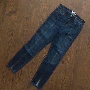 Cello Mid Rise slit bottom jeans